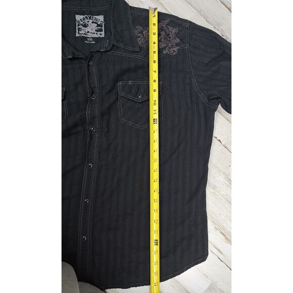 Ely Cattleman Shirt Mens 2XL Blk Western VTG Snap Long Sleeve w/Floral Design - Picture 10 of 11